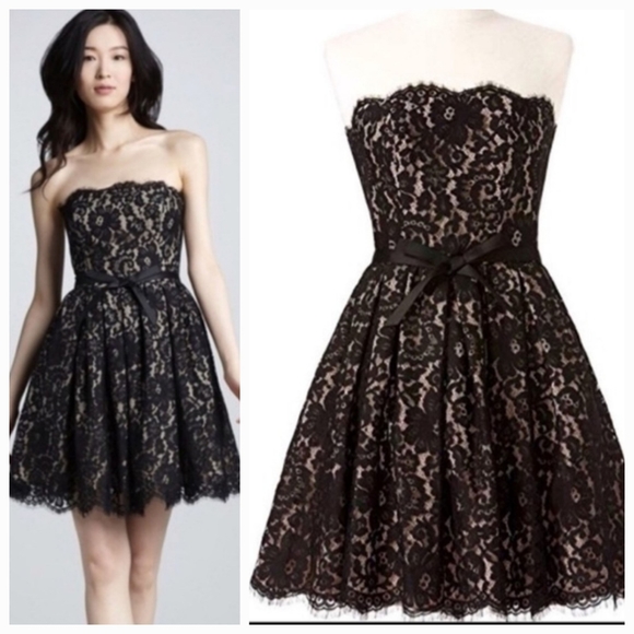 NEW Robert Rodriguez Women's Fit & Flare Dress Size 6 Black LBD Lace Cocktail - Picture 2 of 7